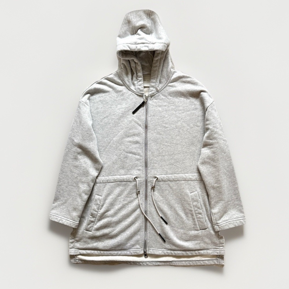 Varley Victoria Zip Hoodie Size L Brushed Sweat Gray Athleisure Minimal VAR00990